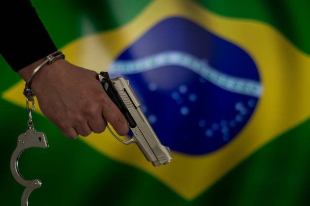 istock Crime and justice concept with handgun 683333946