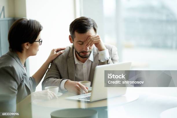 Business Trouble Stock Photo - Download Image Now - Consoling, Support, Colleague