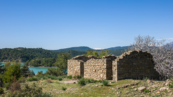 Old Stones House in oymapınar manavgat nature outdoors horizontal shot.