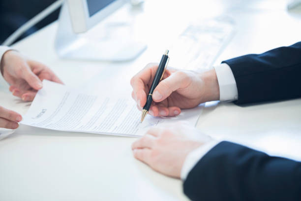 istock Businessman signing contract 683343088