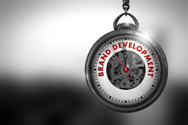 istock Brand Development on Pocket Watch Face. 3D Illustration 683343228