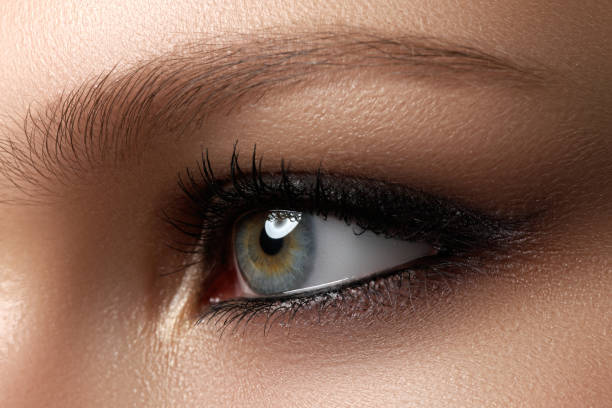 istock Creative eye makeup. Fashionable smoke eyes. Cosmetics and make- 683343642
