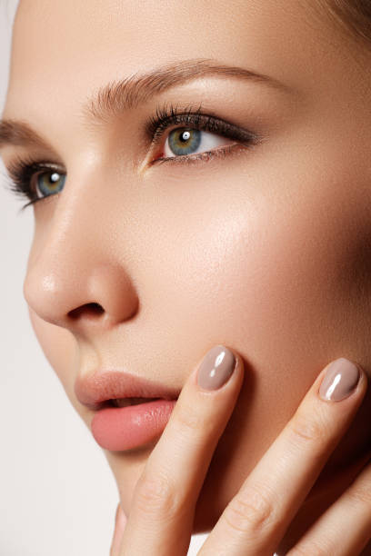 istock Sexy lips. Beauty natural lips makeup detail. Beautiful make-up 683343962