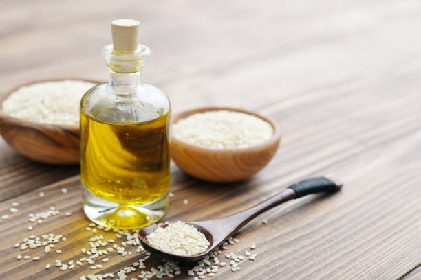 istock Sesame seeds and oil 683349132