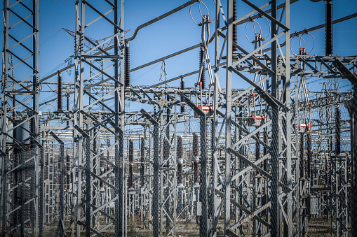 Electric power substation.