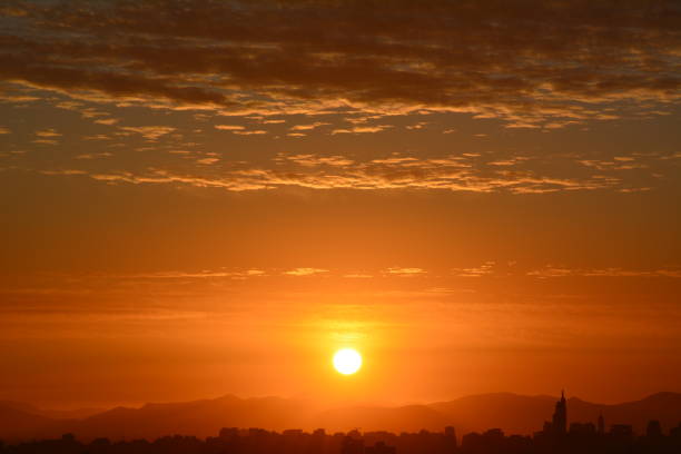 istock Sunset clouds in Santiago, Chile 683355386