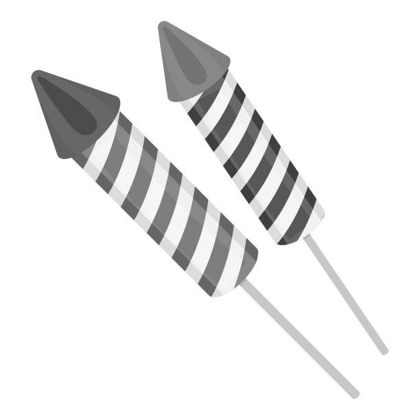 istock Patriotic fireworks icon in monochrome style isolated on white background. Patriot day symbol stock vector illustration. 683356002