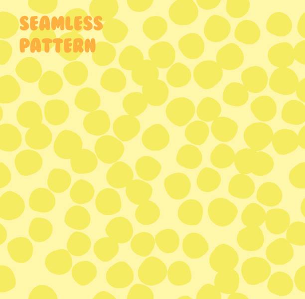 Abstract yellow background made of small circles vector art illustration