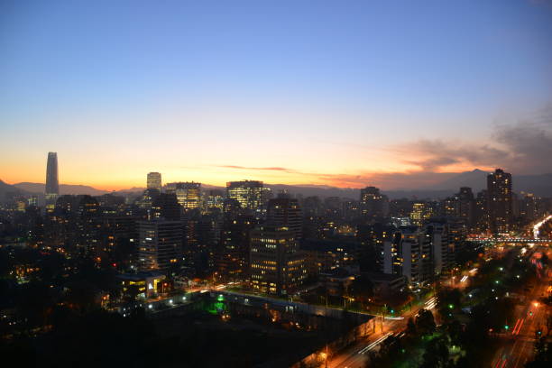 istock Sunset clouds in Santiago, Chile 683363240