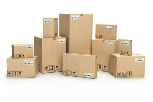 istock Cardboard boxes. Delivery, cargo, logistic and warehouse storage concept. 683365536