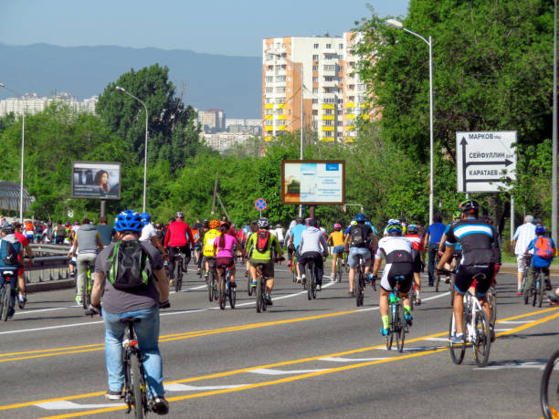 Almaty: Urban cycling marathon in the streets of the Almaty city. This is a periodically held event in the city.