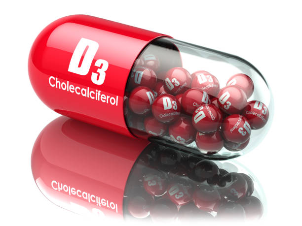 istock Vitamin D3 capsule or pill. Dietary supplements. Cholecalciferol 683366550
