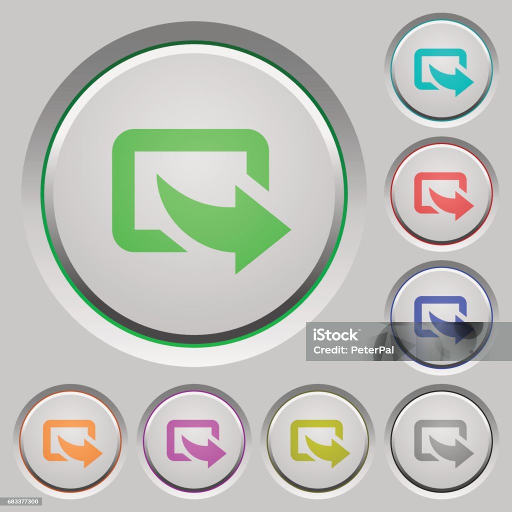 Export Push Buttons Stock Illustration - Download Image Now - Applying ...