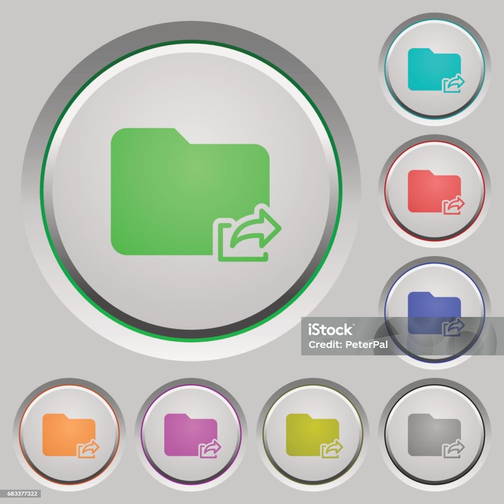 Export Folder Push Buttons Stock Illustration - Download Image Now ...