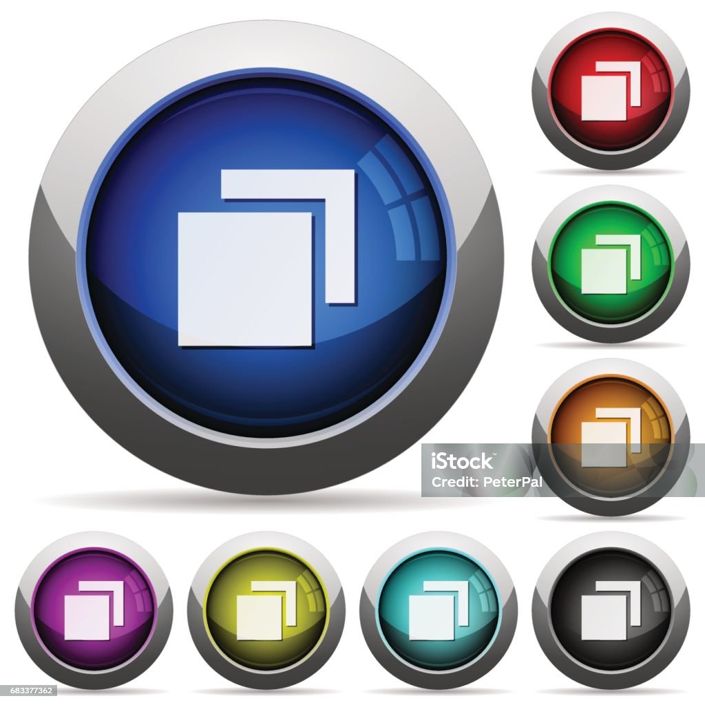 Overlap Button Overlapping Elements Glossy Buttons Stock Illustration - Download Image ...