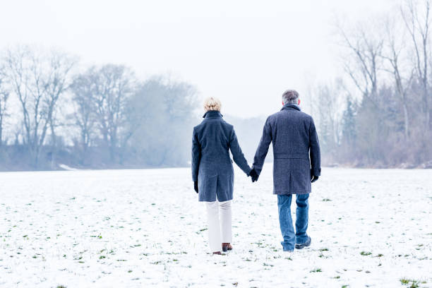 istock Senior couple having winter walk 683382078