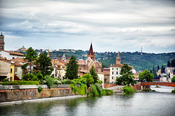 istock Panoramic view of Verona city 683384836