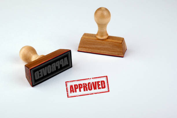istock Approved. Rubber Stamper with Wooden handle Isolated on White Background 683385688