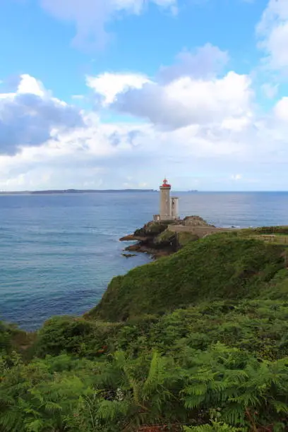 Petit Minou lighthouse and the coast in Plouzane