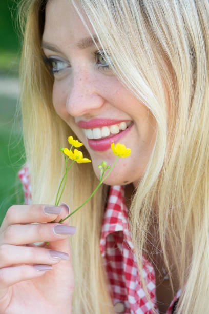 Spring girl. Lovely blond girl with flowers Spring girl. Lovely blond girl with flowers human body lice stock pictures, royalty-free photos & images