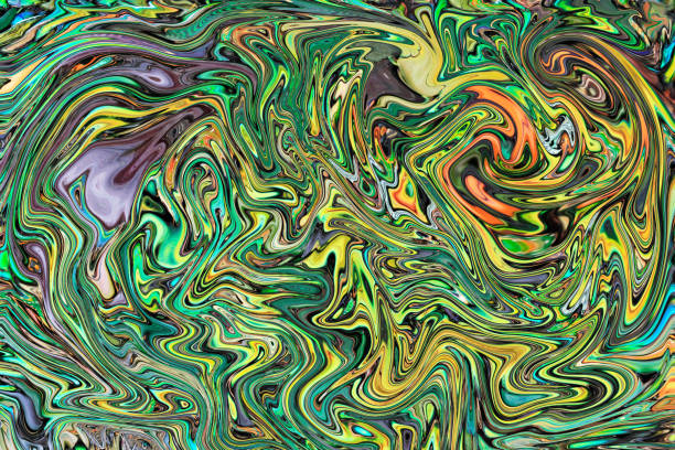 istock Colorful psychedelic liquefied background 683398322
