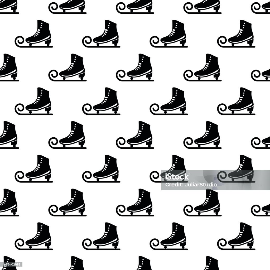 Ice Skating Pattern Background Ice Skate Pattern Seamless Stock Illustration - Download Image Now ...