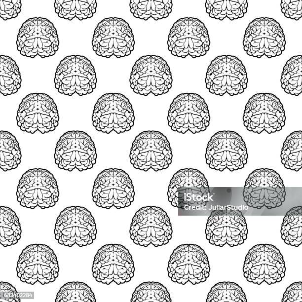 Normal Brain Pattern Human Brain Pattern Seamless Stock Illustration - Download Image Now ...