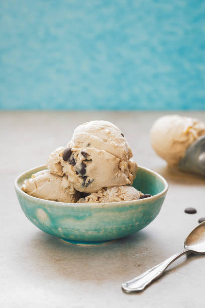 Summer dessert  ice cream in a bowl