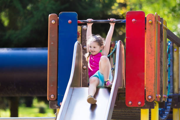 istock Child playing on outdoor playground in summer 683415256