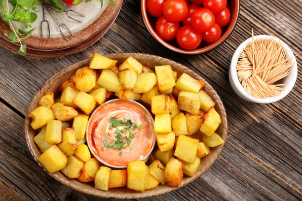 istock Patatas bravas traditional Spanish potatoes snack 683415542