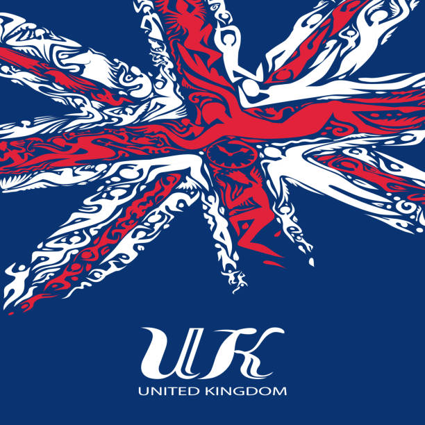 Abstract United Kingdom Flag, English Colors (Vector Art) Abstract United Kingdom Flag, English Colors (Vector Art) london fashion stock illustrations
