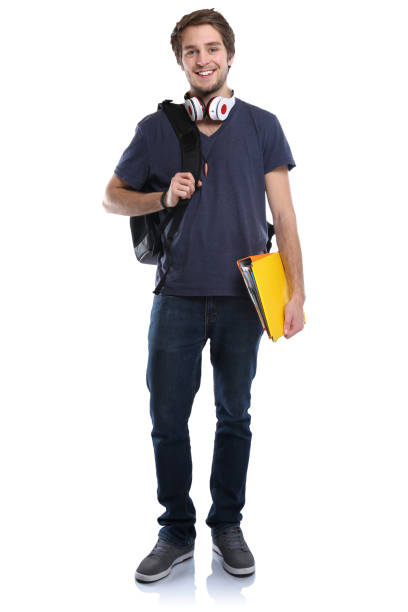 istock Student young man full body portrait smiling people isolated 683424366