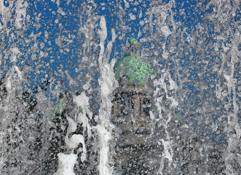 Splash of water in the fountain.