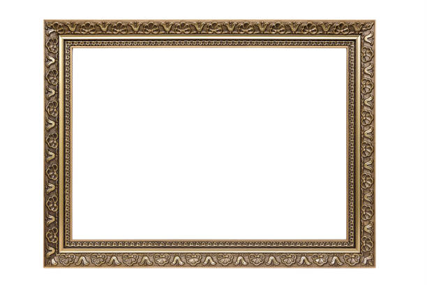 obdélníkový dekorativní obrazový rámeček - bronz slitina fotky - stock snímky, obrázky a fotky