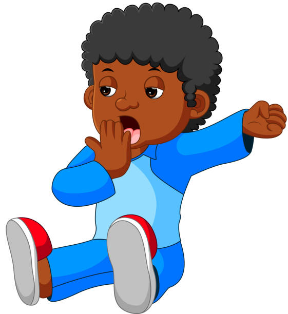 Kid Yawning And Stretching Stock Illustration - Download Image Now - Yawning,  Child, Cartoon - iStock