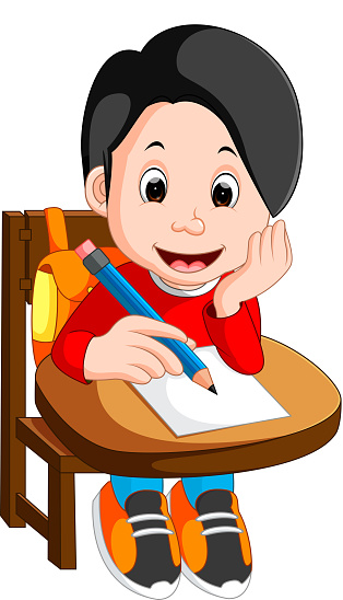 Ilustración de Niño Feliz Escribiendo En Clase y más Vectores Libres de Derechos de Edificio escolar - Edificio escolar, Educación, Escritorio - iStock Ilustración de Niño Feliz Escribiendo En Clase y más Vectores Libres de Derechos de Edificio escolar - Edificio escolar, Educación, Escritorio - iStock