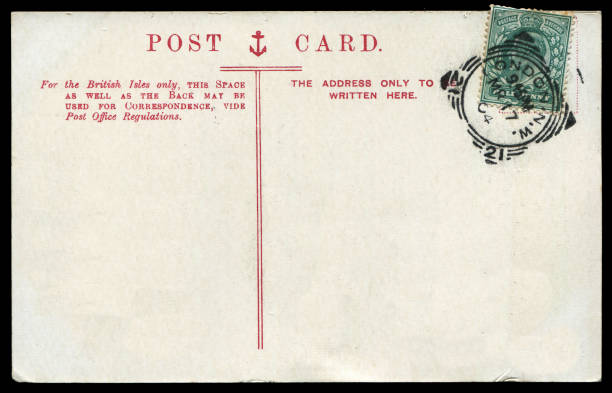istock vintage blank British postcard sent from Britain in early 20th century 683451974