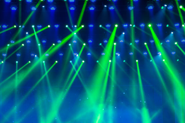 istock low angle view of illuminated lights on stage 683455674