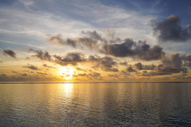 istock Colorful sunrise over tropical ocean 683472516