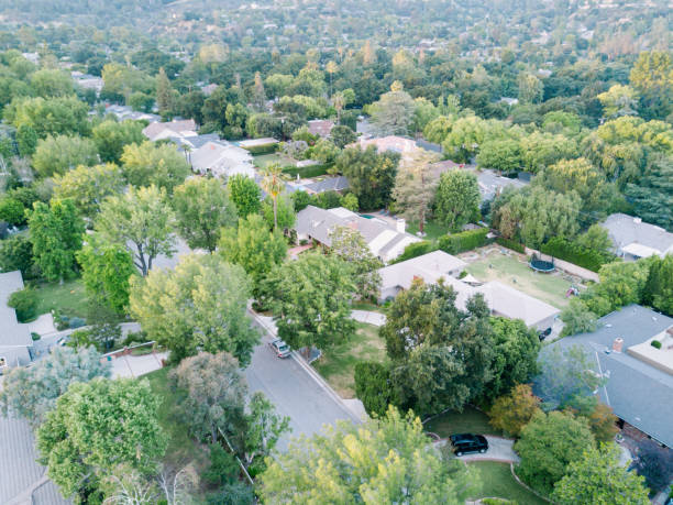 istock Middle-Class Neighborhood with Trees 683472728