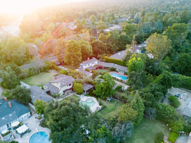 istock Middle-Class Neighborhood with Trees 683472874