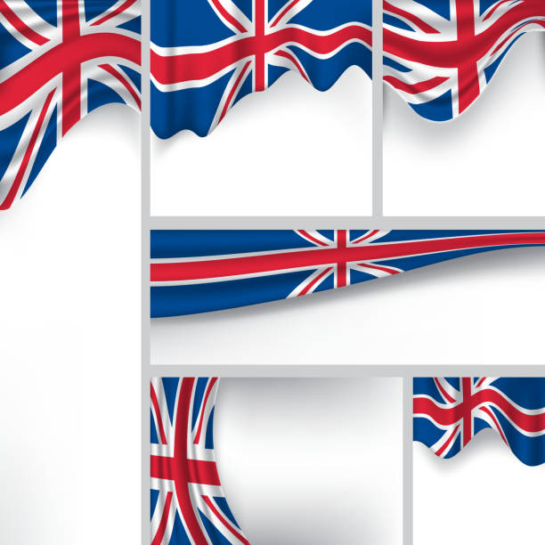 抽象的な英国国旗も、イギリス色（ベクター素材） - british flag backgrounds england english flag点のイラスト素材／クリップアート素材／マンガ素材／アイコン素材