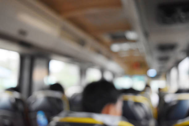 istock Blur background on public bus trip during the day. 683476598