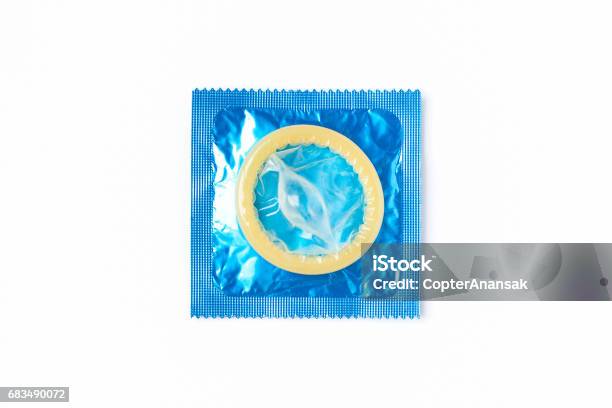 Condom Packs On White Background Stock Photo - Download Image Now - Condom, Packaging, Package