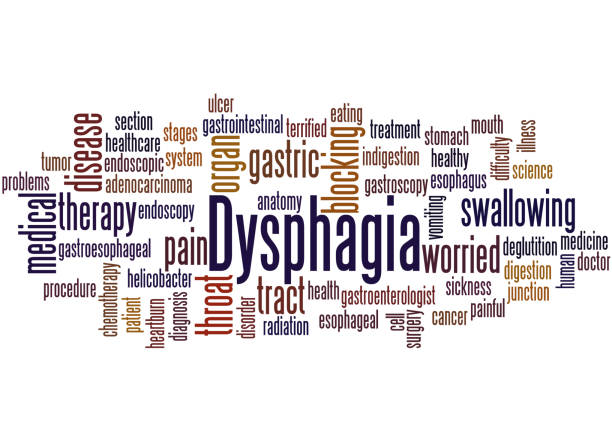 dysfagia, koncepcja chmury słów 2 - dysphagia stock illustrations