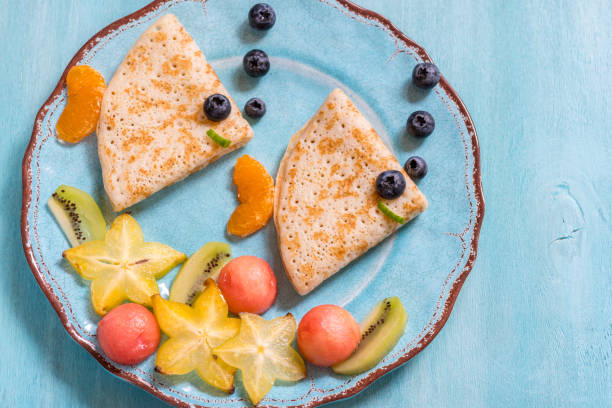 istock Funny crepes pancakes looks like a fish 683500570