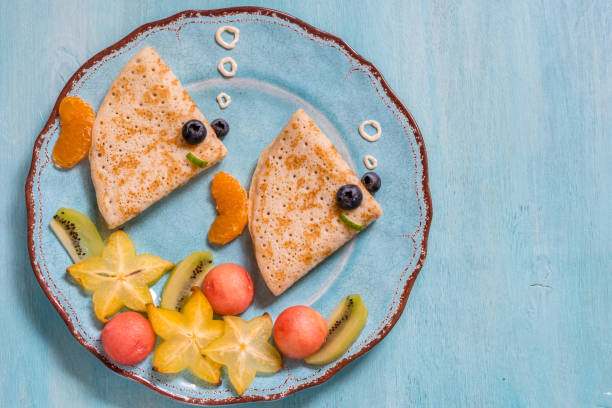 istock Funny crepes pancakes looks like a fish 683500728