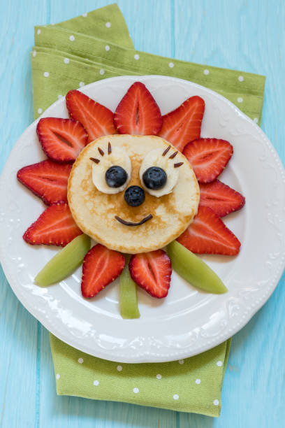 istock Pancakes with berries for kids 683503646