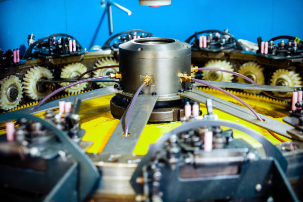 istock Rotating mechanism of a vertical braiding machine 683504528