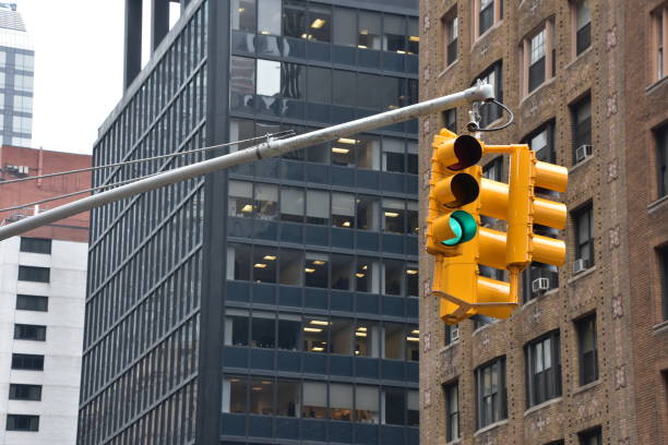 istock traffic light on a New York street 683504744